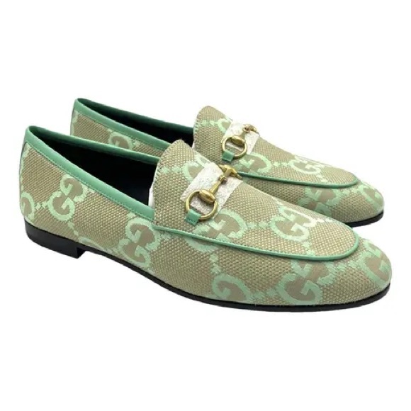 Gucci Jordaan loafers in monogram canvas mint green - Picture 2 of 16